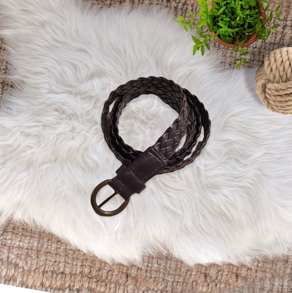 💚$Free Bundle Add-On- Dark brown Lattice Slim belt